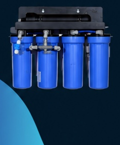 Compact blue-canister reverse osmosis system